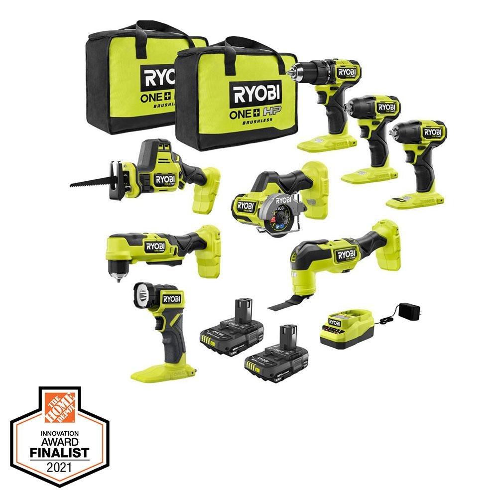 (hack) RYOBI ONE+ HP 18V Brushless Compact 8-Tool Combo Kit with (2) 1.5 Ah Batteries and Charger-PSBCK08K2N - $299
