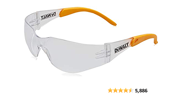 Dewalt DPG54-1D Protector Clear High Performance Lightweight Protective Safety Glasses with Wraparound Frame - $4