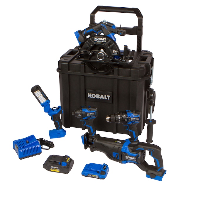 Kobalt XTR 5-Tool 24-Volt Max Brushless Power Tool Combo Kit with Hard Case (2-Batteries Included and Charger Included) Lowes.com - $299 YMMV
