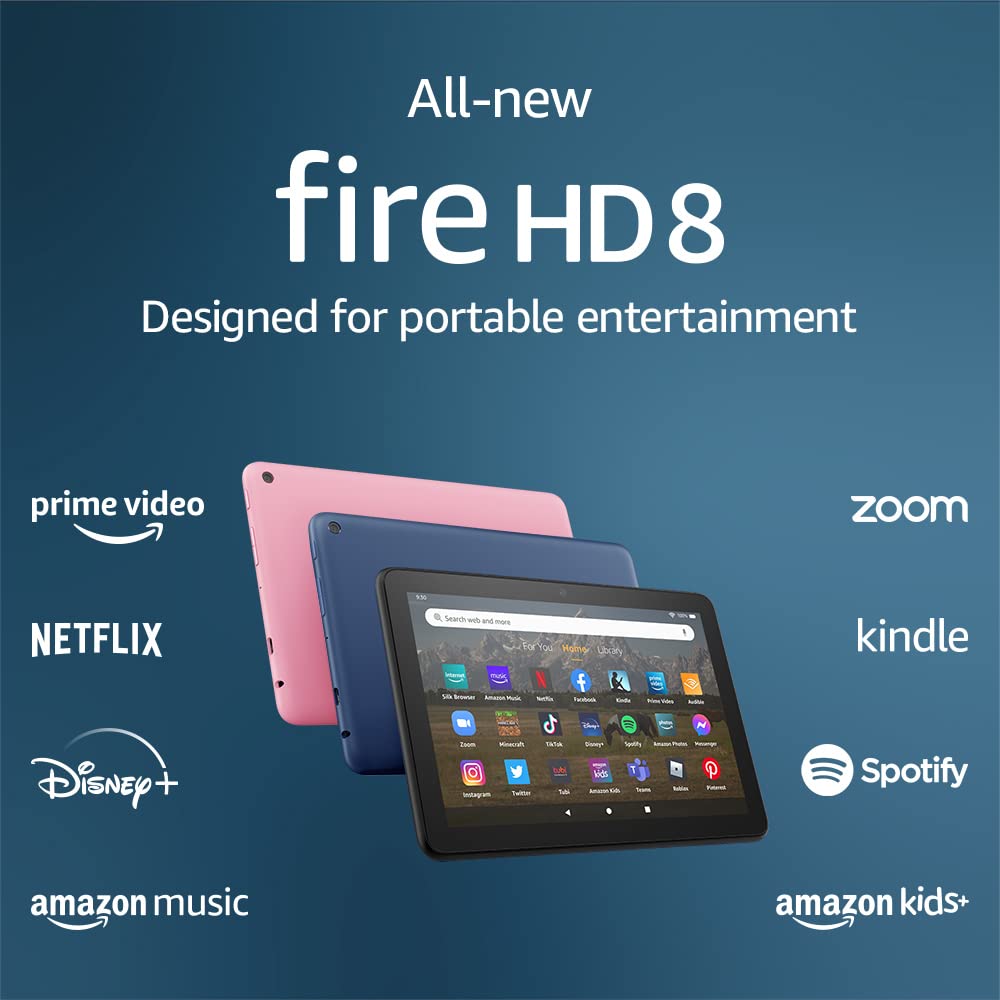 Prime Members: Amazon Fire HD 8 tablet, 8” HD Display, 32 GB (2022 release), Black $54.94