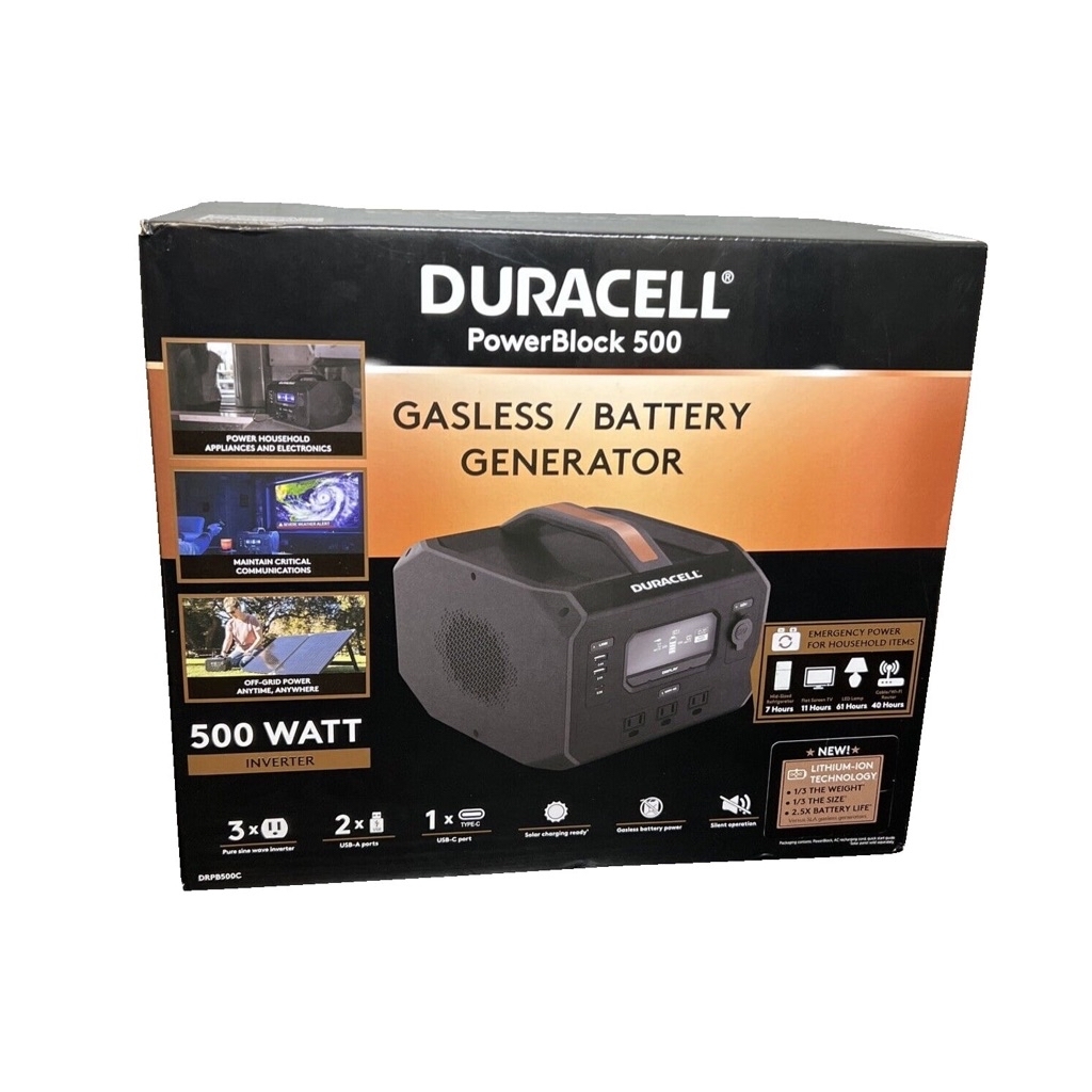 Duracell PowerBlock 500 Gasless Battery Generator 300