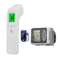Wrist Blood Pressure Monitor + Non-Contact Infrared Thermometer + Fingertip Pulse Oximeter $19.99 + free shipping
