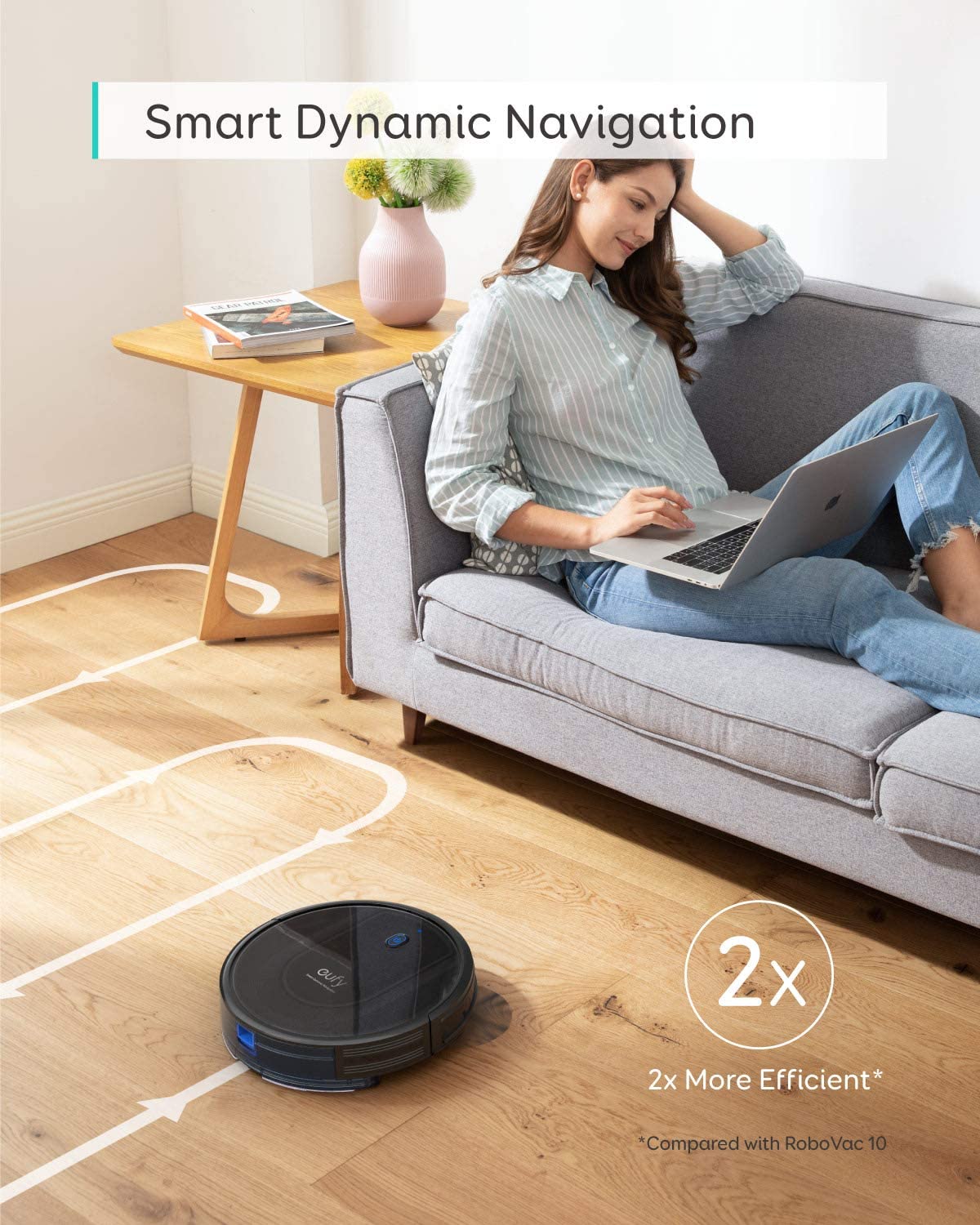 SAVE 60% OFF on eufy by Anker, RoboVac G10 Hybrid, Robotic Vacuum Cleaner, 2-in-1 Sweep and mop $119.99 +FS