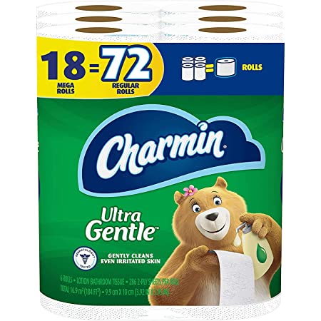 Charmin Ultra Gentle Toilet Paper - 18 Mega rolls (72 regular rolls) $18.80