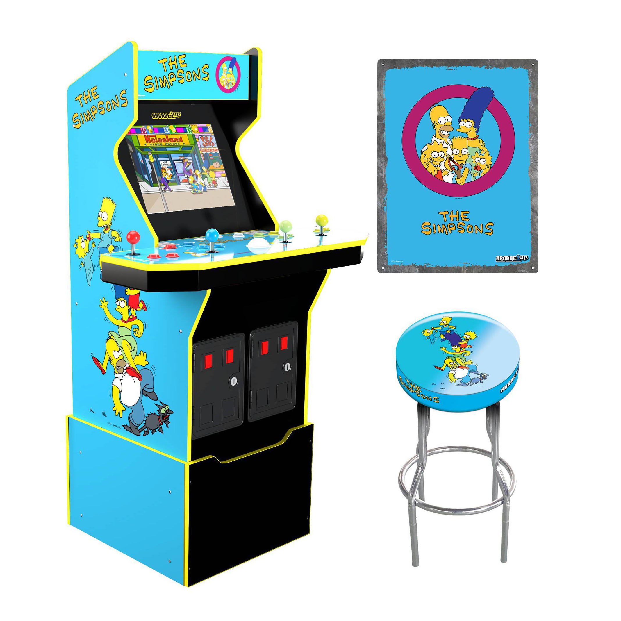 Arcade1Up The Simpsons Home Arcade with Riser and Stool $300