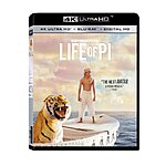 Life of Pi (4K UHD + Blu-ray + Digital) $9