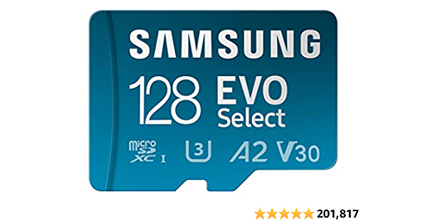 SAMSUNG EVO Select Micro SD Memory Card + Adapter, 128GB microSDXC 130MB/s Full HD & 4K UHD, UHS-I, U3, A2, V30, Expanded Storage for Phone, Gaming, Tablet, MB-ME128KA/AM - $15.99