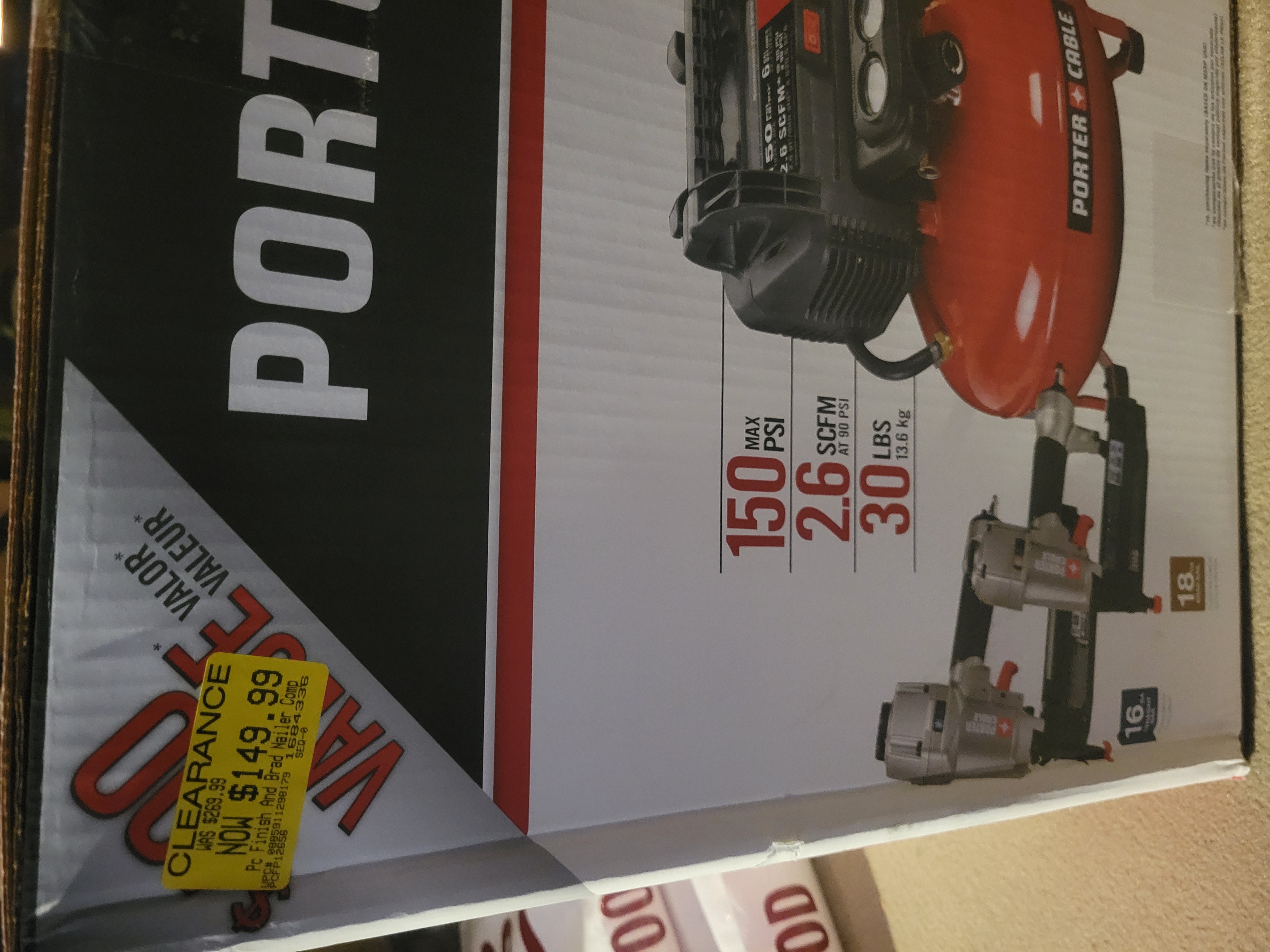YMMV PORTERCABLE PCFP12656 Compressor, Finish Nailer, and Brad