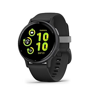 Garmin vívoactive 5, Health and Fitness GPS Smartwatch, AMOLED Display, Up to 11 Days of Battery, Black $199