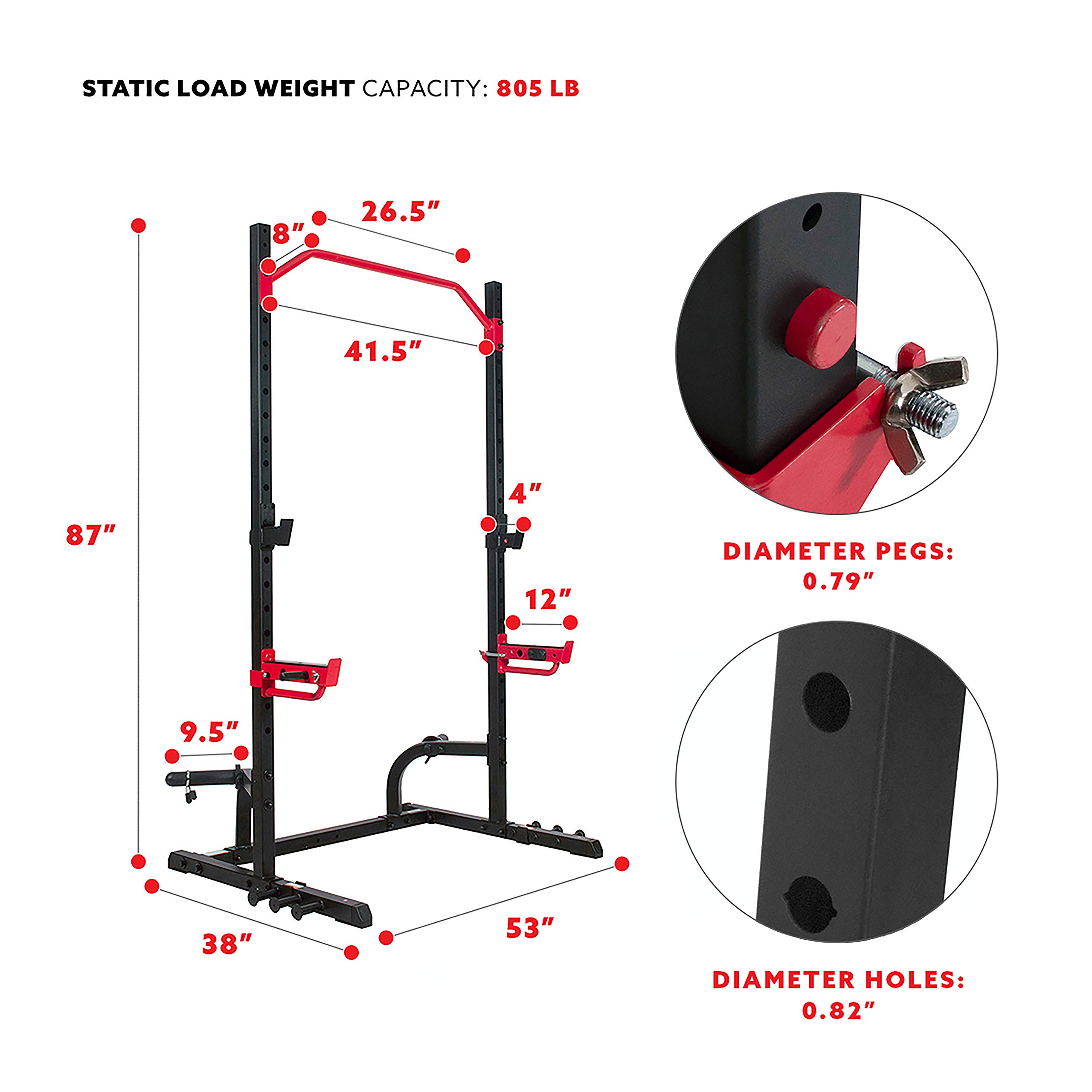 Sunny Health & Fitness Power Rack Cage - SF-XF9931 $193