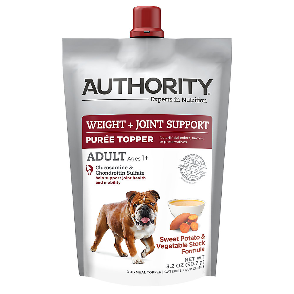 Authority® Weight & Joint Support Puree Dog Food Topper - Sweet Potato & Vegetable Stock $0.40 3.2 oz