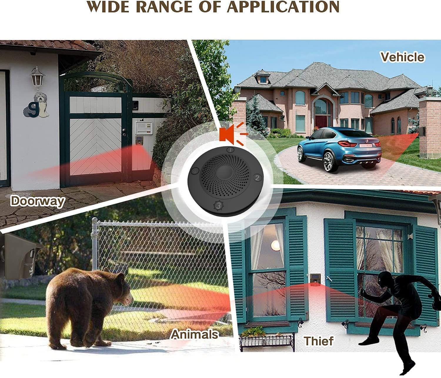 eMACROS 1/2 Mile Long Range Solar Wireless Driveway Alarm Outdoor $27.99Weather Resistant Motion Sensor & Detector-Security Alert System-Monitor & Protect Outside Property