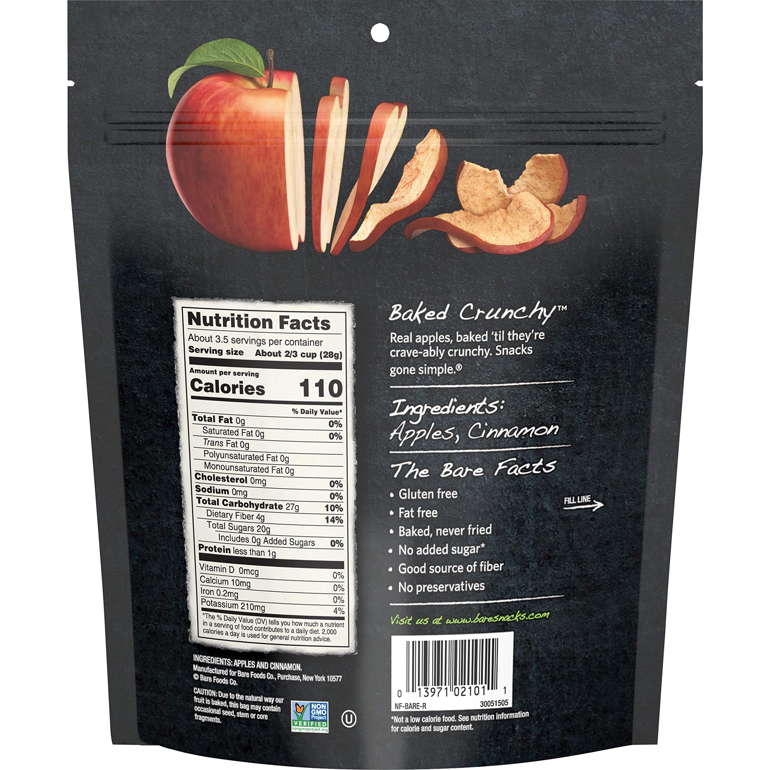6 Pack- Bare Apple Chips Cinnamon 3.4 oz, $3.73 at Amazon