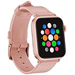 Package - Apple - Apple Watch Series 6 - Gold and Platinum™ - Leather Band for Apple Watch® 38mm and 40mm - Pink $358.99