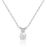 1/10 Carat Diamond Solitaire Necklace With Free 18 Inch Chain In Sterling Silver For Women - Walmart.com $27.97