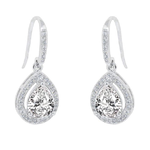 Cate &amp; Chloe Isabel 18k White Gold Teardrop Adult Earrings with Crystals, Female - Walmart.com $17.99