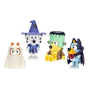 Bluey Figure 4-Packs, Halloween, 2.5" Poseable, Bingo, Chloe & Lucky Dressed in Halloween Costumes, with Accessories, Kids Can Recreate Their Favorite Moments $7.24 @ Amazon