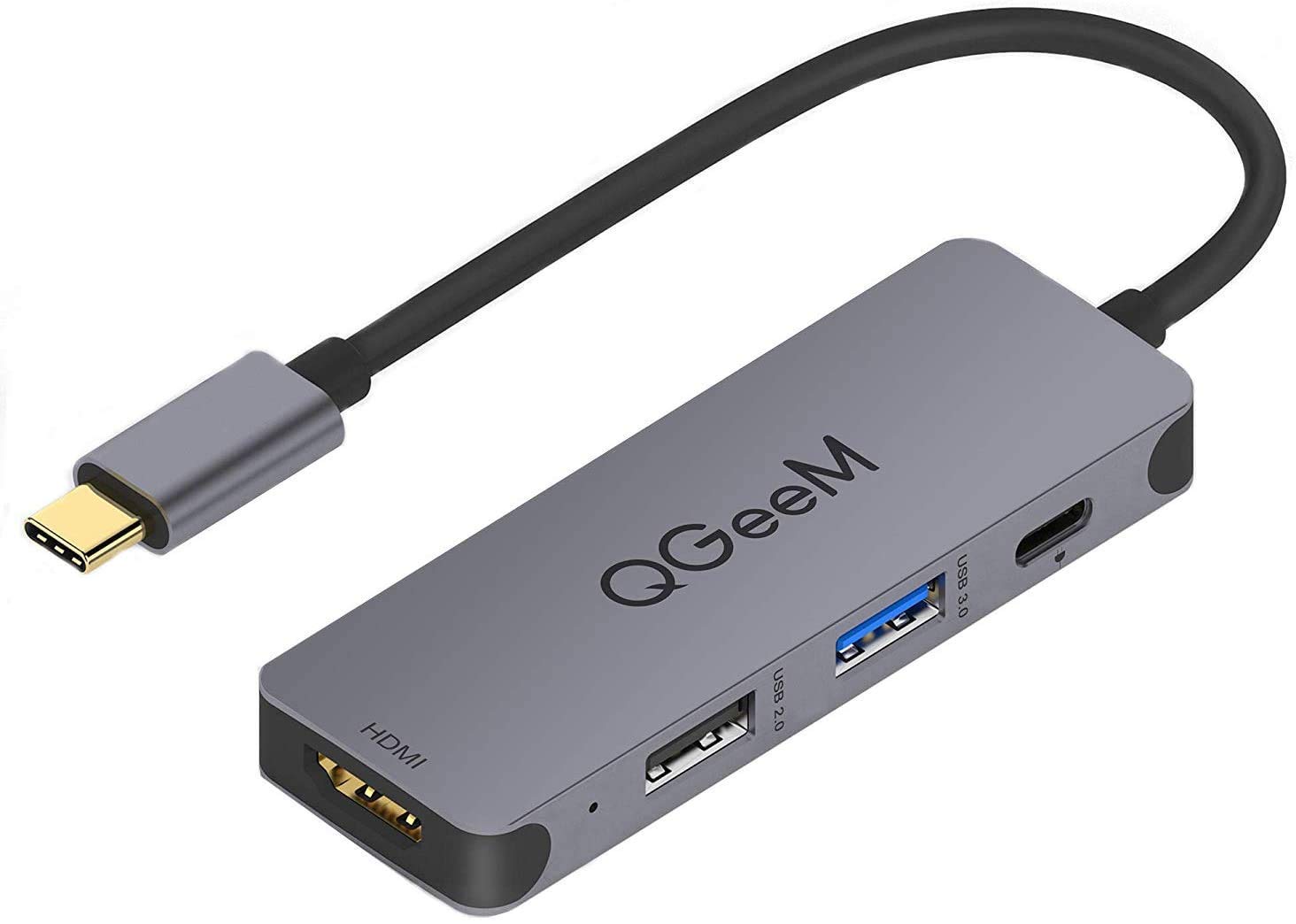QGeeM 4-in-1 USB C to HDMI Hub Adapter - $17.09