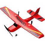 VEVOR RC Airplane, 2.4GHz 2 Channel Remote Control Aircraft with 6-Axis Gyro Stabilizer, Ready to Fly Aircraft Toy with 2 Batteries, RC Sailplane for Kids, Beginners, Red $22.49