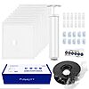 3D Printer Filament Storage Vacuum Bags Kit-Reusable Bag &times;10 Pack 13.7&amp;quot;&times;15.7&amp;quot; with Desiccants, Humidity Cards, Clips, Hand Pump, Free Shipping w/ Prime or on orders $35+ | $5.43