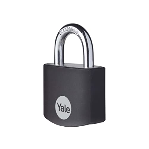 Yale Covered Aluminum Padlock with 3 keyed Alike Keys for Indoor and Outdoors use, Gym Locker, and Toolbox (Black) Free Shipping w/ Prime or on orders $25+ | $5.97