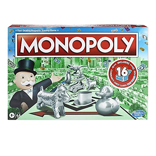 MONOPOLY Game, Family Board Game for 2 to 6 Players, Board Game for Kids Ages 8 and Up, Includes Fan Vote Community Chest Cards Free Shipping w/ Prime or on orders $25+ | $11