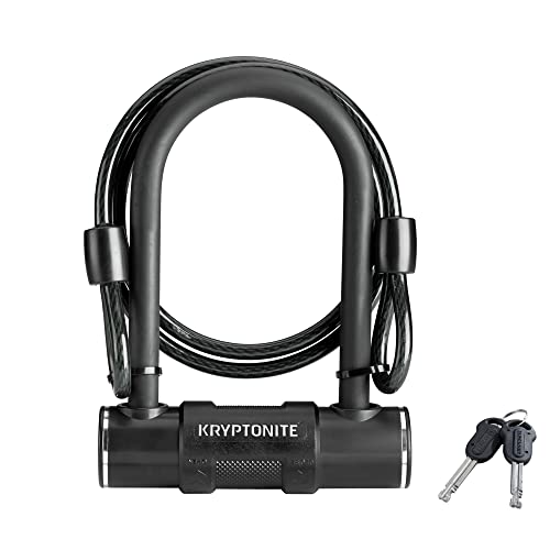 Kryptonite Bike U-Lock with Braided Steel Cable, 12mm Shackle and 8mm x4ft Length Security Cable, Free Shipping w/ Prime or on orders $25+ | $19.77