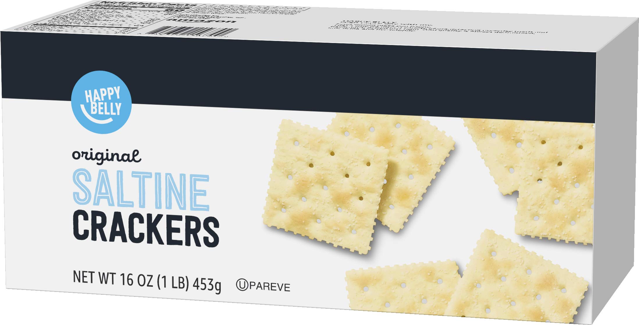 Amazon Brand - Happy Belly Original Saltine Crackers, 16 Ounce Free Shipping w/ Prime or on orders $25+ |$1.89