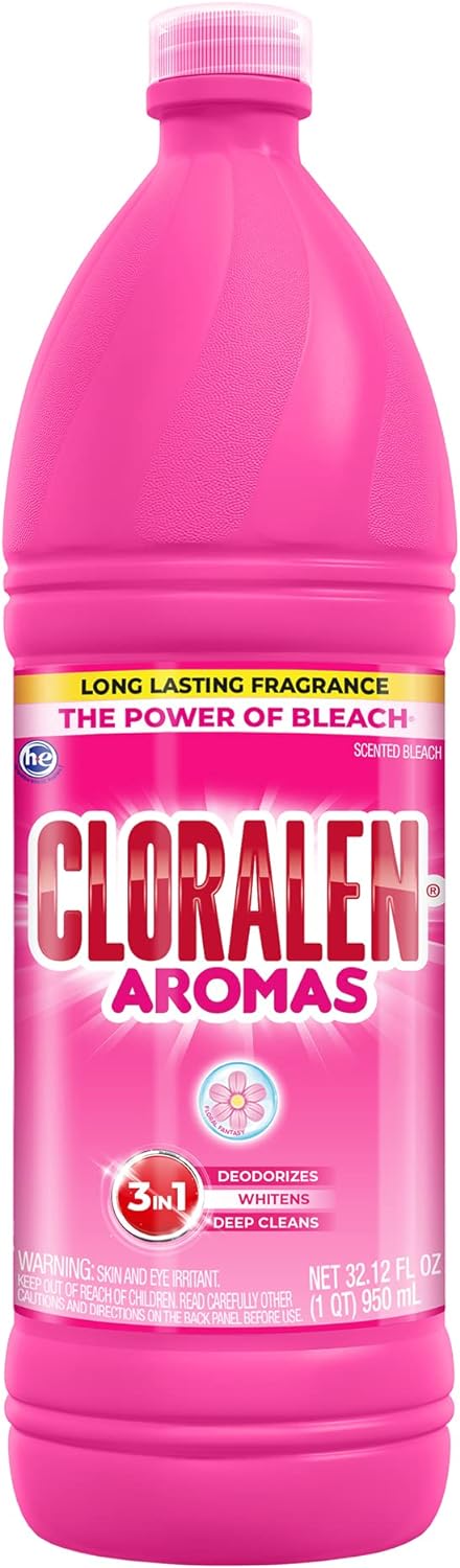 Cloralen - Household Cleaning Liquid Bleach, 3-In-1 High-Performance Multisurface And Multipurpose Cleaner - No Splash - Floral Fantasy (32.12 oz) S&S Free Shipping w/ Prime $0.95