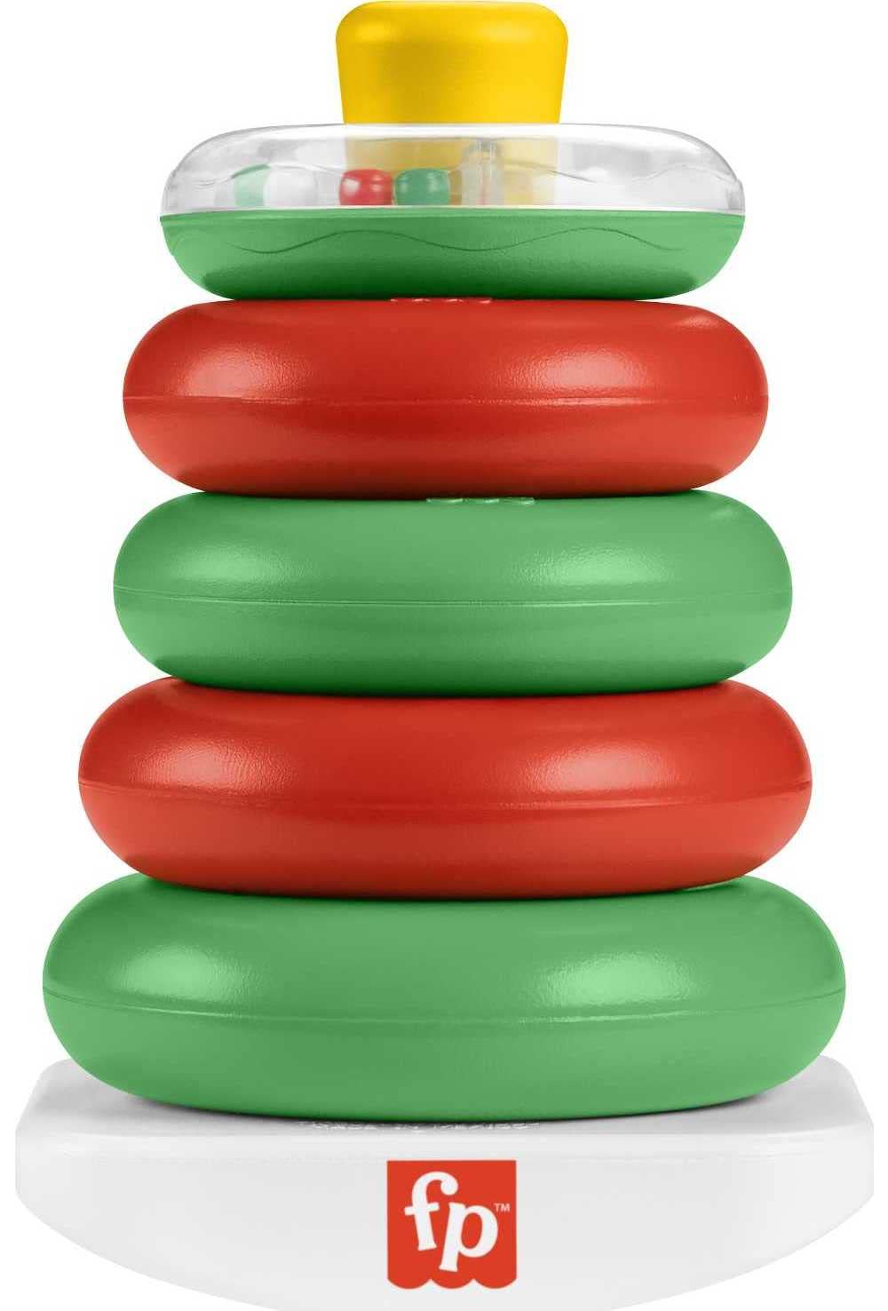 FisherPrice Baby Stacking Toy Holiday RockAStack With 5 Rings And
