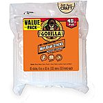 Gorilla Hot Glue Sticks, Mini Size, 4&quot; Long x .27&quot; Diameter, 1 pack with 75 Count, Clear. Free Shipping w/ Prime or on orders $25+ $5.92