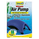 Tetra Whisper Air Pump for Aquariums (Non-UL): 20-40 Gallon $5.25, 10 Gallon $2.45