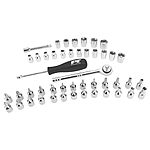 Performance Tool W1177 47pc 1/4&quot; Racthet, Socket &amp; Bit Set Free Shipping w/ Prime or on orders $35+ | $9.23