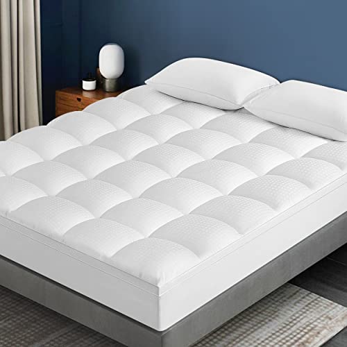 Queen Egyptian Cotton Mattress Topper with 8-21” Deep Pocket $35.96 + Free Shipping