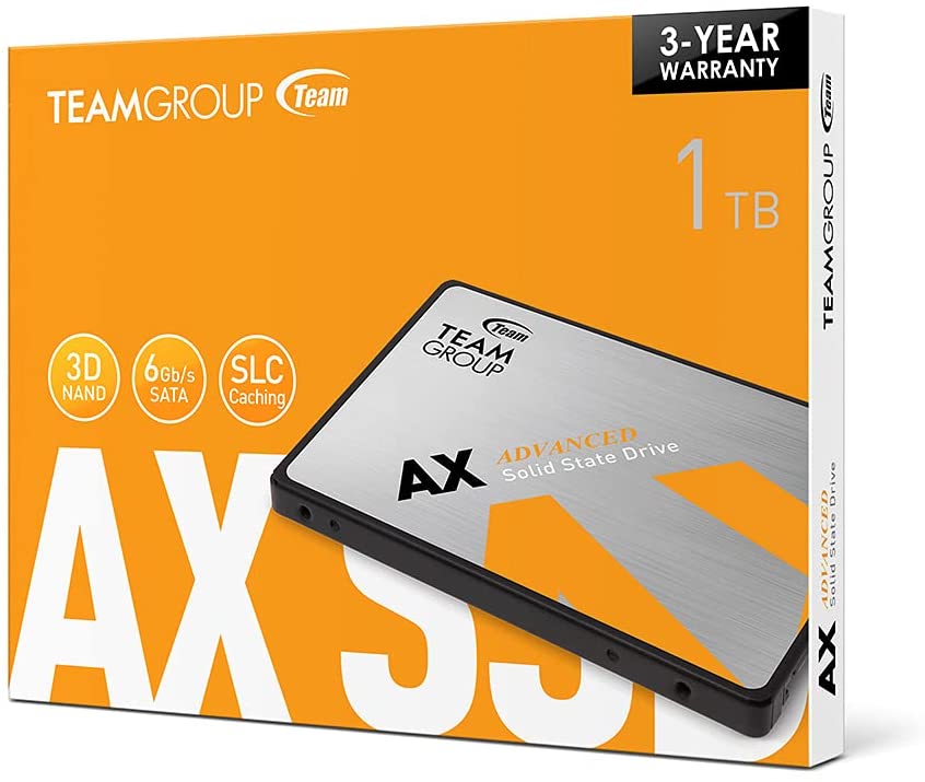 TEAMGROUP AX2 1TB 3D NAND TLC 2.5 Inch SATA III Internal Solid State Drive SSD $79.99