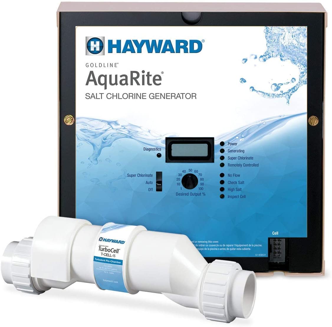 Hayward Aquarite 40 000 Gal In Ground Pool Chlorine Generator Salt System