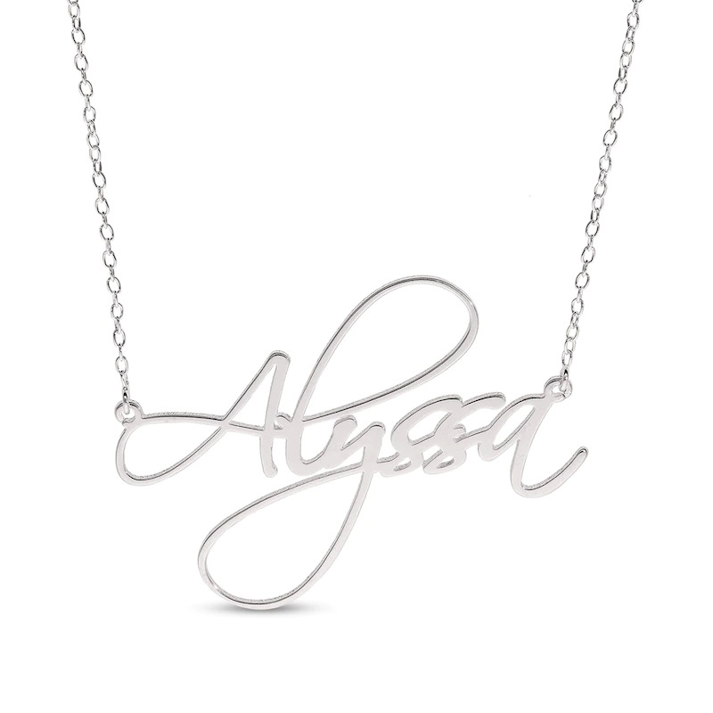 Zales: 50% Off Sterling Silver Cursive Script Name Necklace + Free Shipping $24.5