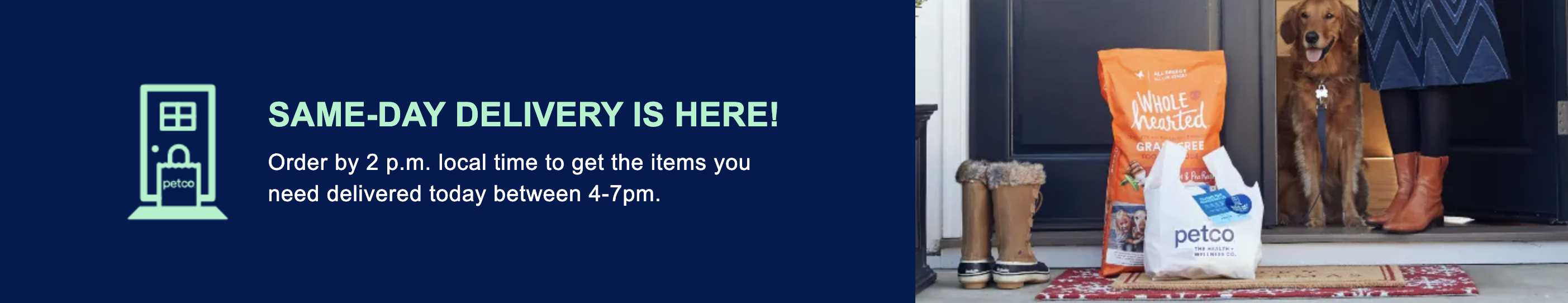 Petco: Free Same Day Delivery on Eligible Orders $35+