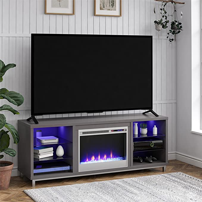 Amazon: Ameriwood Home Lumina Fireplace Stand for TVs, up to 70", Graphite Gray $322.15 + Free Shipping