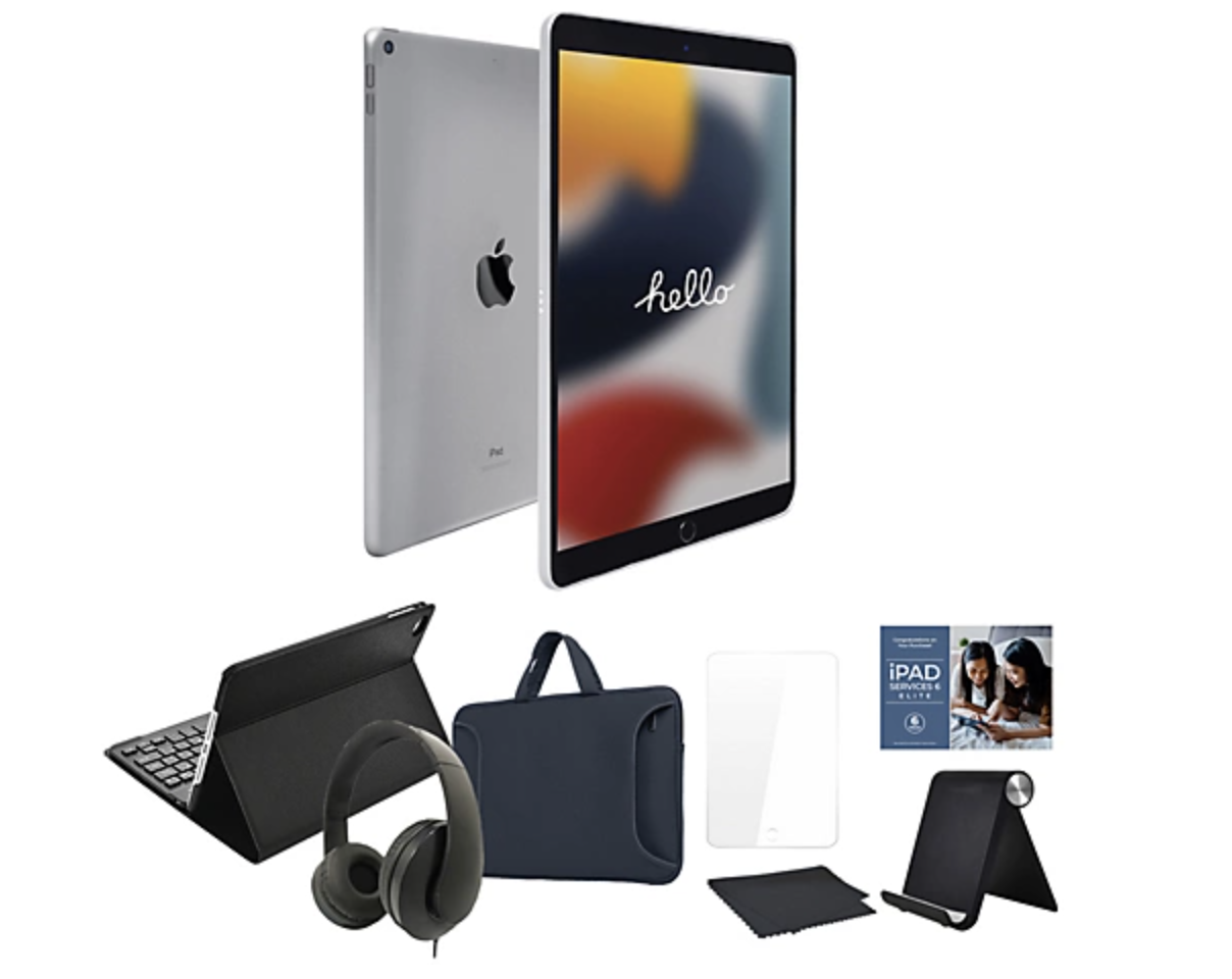 QVC: Sale Prices on Top Tech, Apple iPad 10.2" 9th Gen Wi-Fi 64GB with Accessories & Voucher $449.98