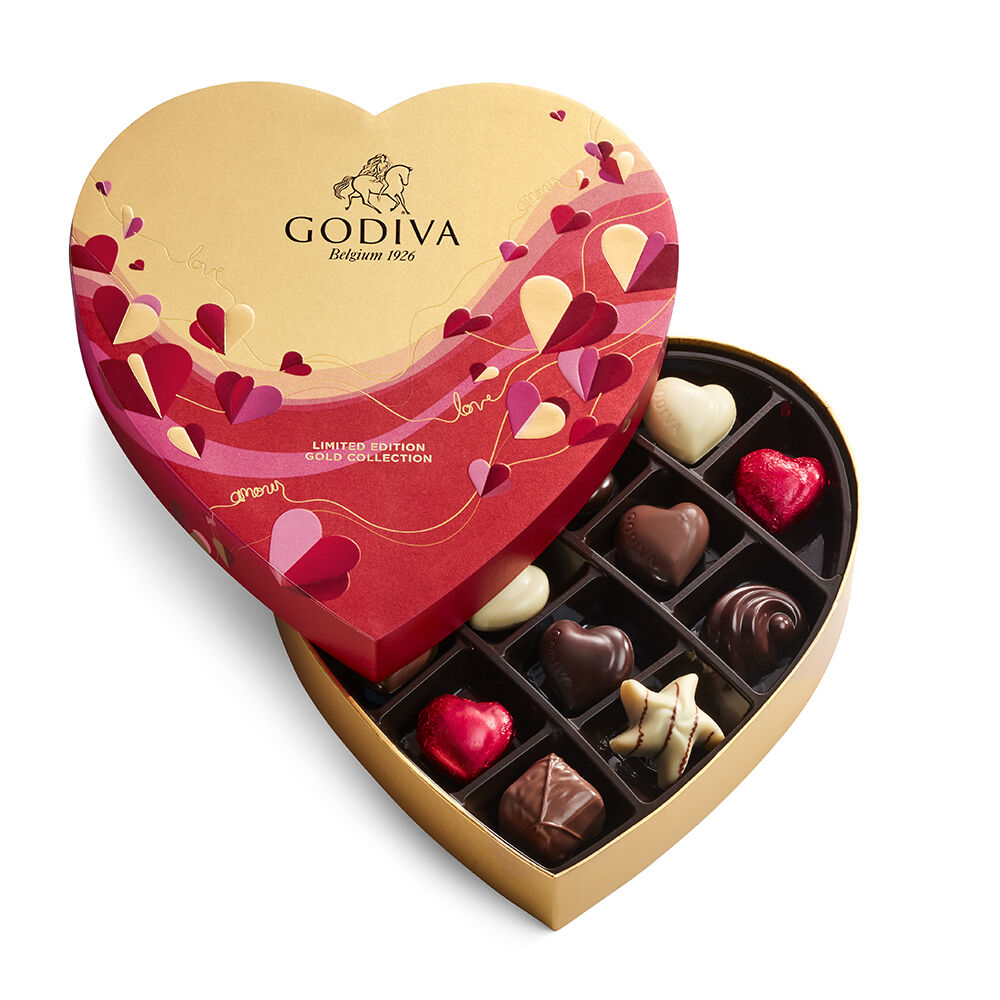 Godiva: Up to 40% Off Select Items, Valentine's Day Heart Assorted Chocolate Gift Box (14 pc.)  $25.80 + Free Shipping on $45+