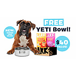 Super Chewer: Free YETI Dog Bowl with 6 &amp; 12 Month Plan