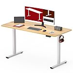 SANODESK Electric Standing Desk (48 x 24 Inches, White Frame/Natural Tabletop) $99.99 + Free Shipping w/ Prime