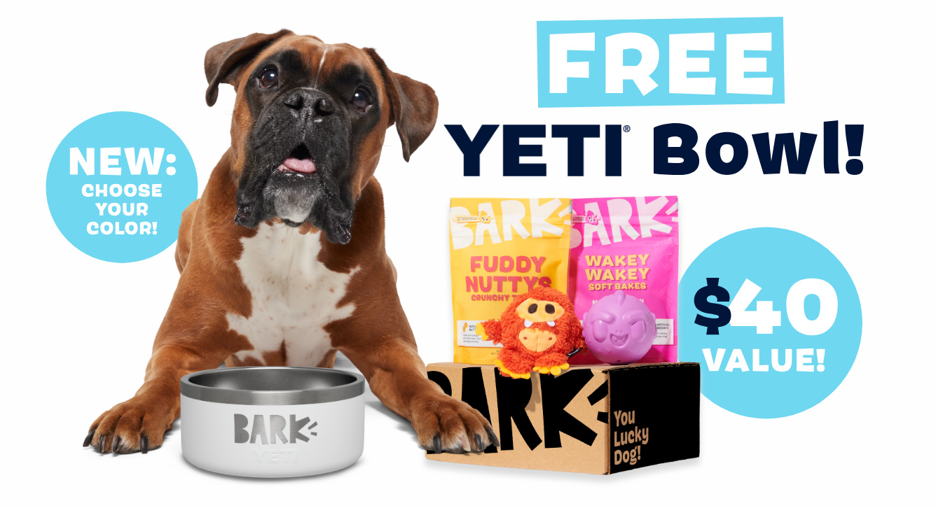 Super Chewer: Free YETI Dog Bowl with 6 & 12 Month Plan
