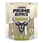 Prime Bones Purina Made in USA Facilities Limited Ingredient Natural Large Dog Treats, Chew Stick with Wild Venison - (Pack of 4) 6 ct. Pouches $14.91
