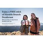 Free Stick of Humble Deodorant [at H-E-B] via text/email rebate (ourcart - to some means YMMV - expires 1/31)