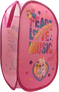 Jay Franco Nickelodeon JoJo Siwa Peace Love Music Pop Up Hamper, Pink $3.89 at Amazon