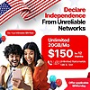 12-Mo Infimobile T-Mobile/Verizon Prepaid SIM Card (Unlimited Talk + Unlimited Text + 20GB Data) $150 + Free Shipping