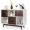 30&amp;quot; Giantex Sideboard Storage Cabinet (White &amp;amp; Brown) $55.11 + Free Shipping