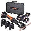 VEVOR Pro Press Tool Pipe Crimping Kit: 3 Jaws + 2 20V 2.0Ah Batteries (Compact, Brush Motor) $525.31 + Free Shipping